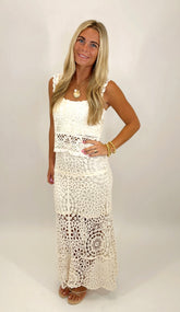 Celeste Crochet Midi Skirt